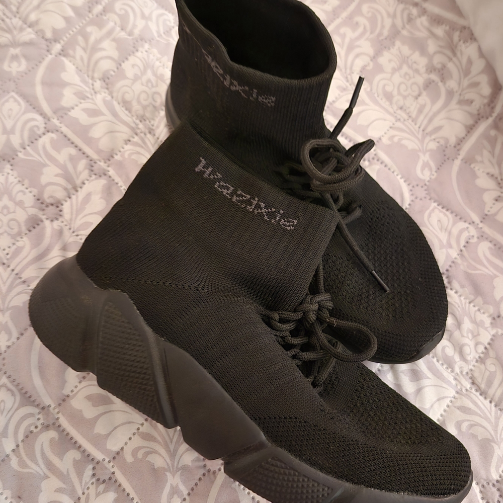 Black High-Top Sneakers